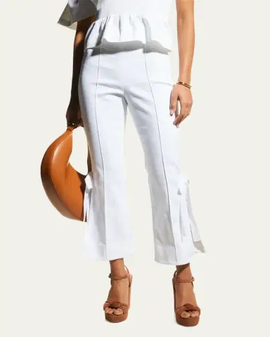 Cinq à Sept Lou Denim Pants with Ties | Thumbnail 4 Cinq à Sept Lou Denim Pants with Ties | Thumbnail 4
