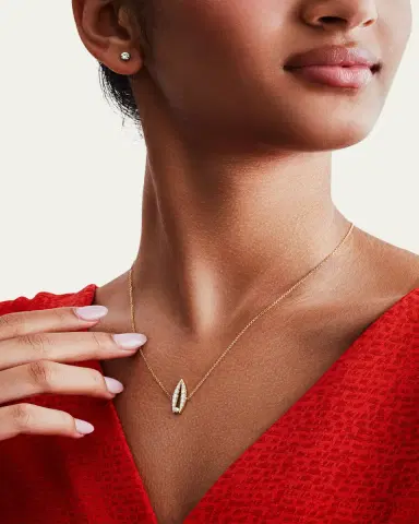 KAMAL Diamond Pave Lotus Pearl Pendant Necklace | Thumbnail 2 KAMAL Diamond Pave Lotus Pearl Pendant Necklace | Thumbnail 2