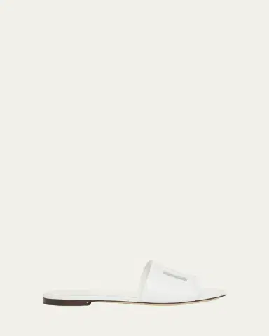 Dolce & Gabbana Cutout DG Flat Slide Sandals | Thumbnail 1 Dolce & Gabbana Cutout DG Flat Slide Sandals | Thumbnail 1