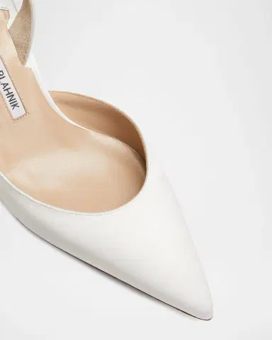 Manolo Blahnik Carolyne Kitten-Heel Halter Pumps | Thumbnail 4 Manolo Blahnik Carolyne Kitten-Heel Halter Pumps | Thumbnail 4