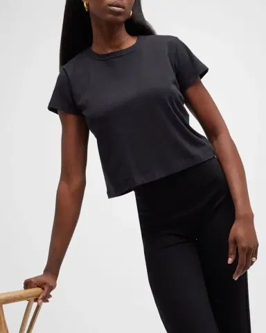 LESET Margo Short-Sleeve Cotton Crewneck Tee | Thumbnail 7 LESET Margo Short-Sleeve Cotton Crewneck Tee | Thumbnail 7