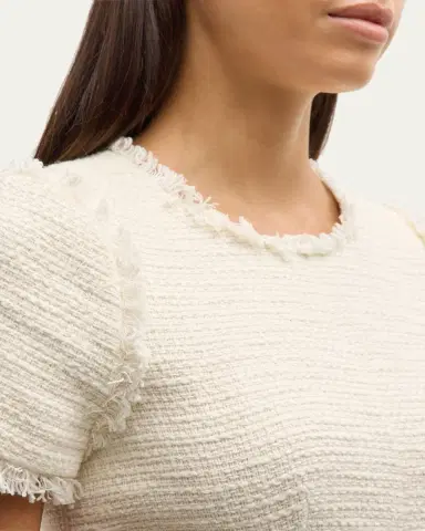 Cinq à Sept Nova Cotton Boucle Pleated Mini Dress | Thumbnail 5 Cinq à Sept Nova Cotton Boucle Pleated Mini Dress | Thumbnail 5