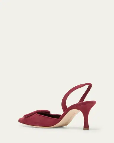 Manolo Blahnik Maysli Suede Buckle Halter Pumps | Thumbnail 12 Manolo Blahnik Maysli Suede Buckle Halter Pumps | Thumbnail 12