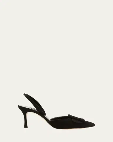Manolo Blahnik Maysli Suede Buckle Halter Pumps | Thumbnail 18 Manolo Blahnik Maysli Suede Buckle Halter Pumps | Thumbnail 18