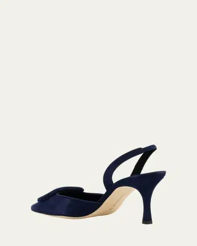 Manolo Blahnik Maysli Suede Buckle Halter Pumps | Thumbnail 4 Manolo Blahnik Maysli Suede Buckle Halter Pumps | Thumbnail 4
