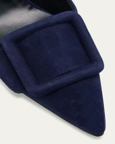 Manolo Blahnik Maysli Suede Buckle Halter Pumps | Thumbnail 5 Manolo Blahnik Maysli Suede Buckle Halter Pumps | Thumbnail 5