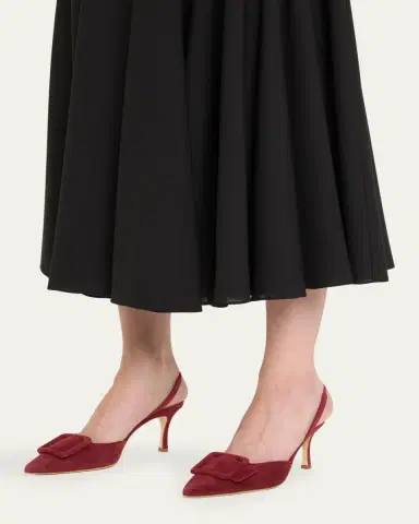 Manolo Blahnik Maysli Suede Buckle Halter Pumps | Thumbnail 10 Manolo Blahnik Maysli Suede Buckle Halter Pumps | Thumbnail 10