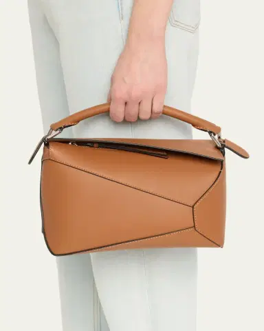 Loewe Puzzle Edge Small Top-Handle Bag in Leather | Thumbnail 2 Loewe Puzzle Edge Small Top-Handle Bag in Leather | Thumbnail 2