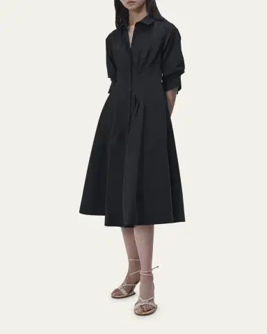 Simkhai Jazz Poplin Pintuck Midi Shirtdress | Thumbnail 4 Simkhai Jazz Poplin Pintuck Midi Shirtdress | Thumbnail 4