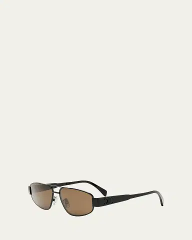 CELINE Men's Triomphe Pilot Metal Sunglasses | Thumbnail 2 CELINE Men's Triomphe Pilot Metal Sunglasses | Thumbnail 2