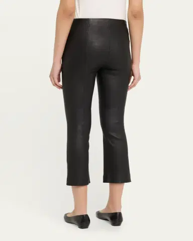 Vince Slim Cropped Leather Pants | Thumbnail 3 Vince Slim Cropped Leather Pants | Thumbnail 3