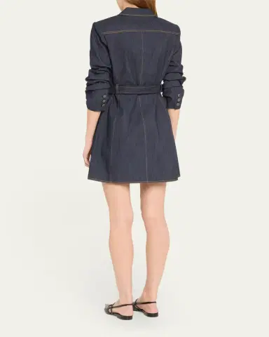 Cinq à Sept Jenessa Belted Denim Mini Wrap Shirtdress | Thumbnail 3 Cinq à Sept Jenessa Belted Denim Mini Wrap Shirtdress | Thumbnail 3