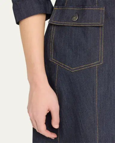 Cinq à Sept Jenessa Belted Denim Mini Wrap Shirtdress | Thumbnail 5 Cinq à Sept Jenessa Belted Denim Mini Wrap Shirtdress | Thumbnail 5