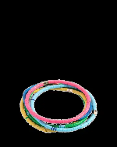 Elsie Frieda Heishi Bead Bracelets, Set of 5 | Thumbnail 2 Elsie Frieda Heishi Bead Bracelets, Set of 5 | Thumbnail 2
