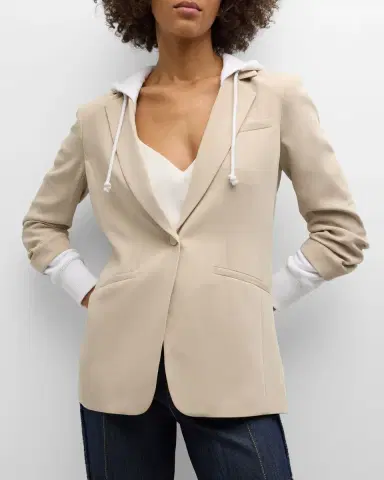 Cinq à Sept Hooded Khloe Jacket | Thumbnail 7 Cinq à Sept Hooded Khloe Jacket | Thumbnail 7