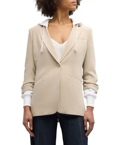 Cinq à Sept Hooded Khloe Jacket | Thumbnail 1 Cinq à Sept Hooded Khloe Jacket | Thumbnail 1
