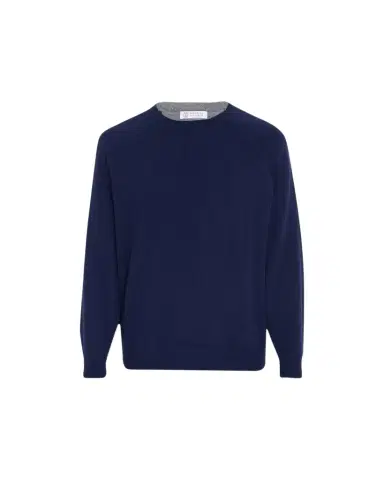 Brunello Cucinelli Men's Cashmere Raglan Crewneck Sweater | Thumbnail 1 Brunello Cucinelli Men's Cashmere Raglan Crewneck Sweater | Thumbnail 1