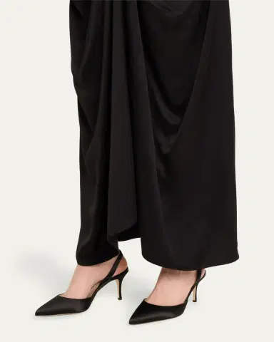 Manolo Blahnik 70mm Carolyne Satin Slingback Pumps | Thumbnail 2 Manolo Blahnik 70mm Carolyne Satin Slingback Pumps | Thumbnail 2