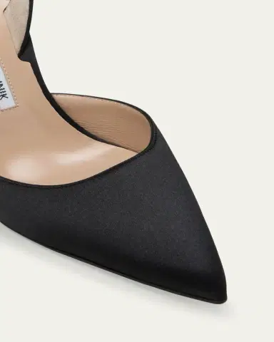 Manolo Blahnik 70mm Carolyne Satin Slingback Pumps | Thumbnail 5 Manolo Blahnik 70mm Carolyne Satin Slingback Pumps | Thumbnail 5