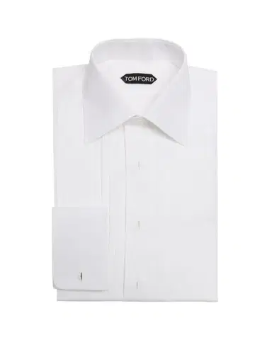 TOM FORD Men's Cotton Plisse Dress Shirt | Thumbnail 1 TOM FORD Men's Cotton Plisse Dress Shirt | Thumbnail 1