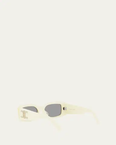 CELINE Triomphe Acetate Rectangle Sunglasses | Thumbnail 4 CELINE Triomphe Acetate Rectangle Sunglasses | Thumbnail 4