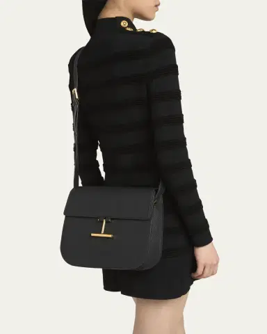 Tom Ford Tara Medium Crossbody in Grained Leather with Leather Strap | Thumbnail 2 Tom Ford Tara Medium Crossbody in Grained Leather with Leather Strap | Thumbnail 2