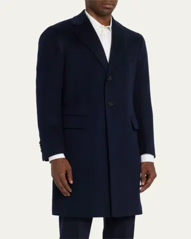 Cesare Attolini Men's Classic Topcoat | Thumbnail 4 Cesare Attolini Men's Classic Topcoat | Thumbnail 4