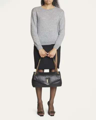 Saint Laurent Calypso Large YSL Shoulder Bag in Leather | Thumbnail 5 Saint Laurent Calypso Large YSL Shoulder Bag in Leather | Thumbnail 5