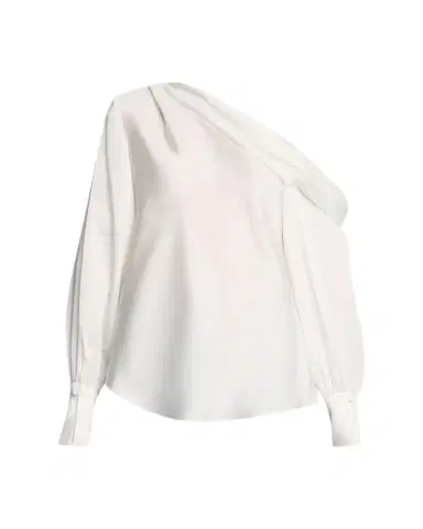 SIMKHAI Alice Draped Satin One-Shoulder Top | Thumbnail 1 SIMKHAI Alice Draped Satin One-Shoulder Top | Thumbnail 1