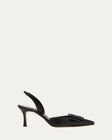 Manolo Blahnik Maysli Leather Buckle Halter Pumps | Thumbnail 10 Manolo Blahnik Maysli Leather Buckle Halter Pumps | Thumbnail 10