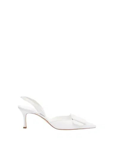 Manolo Blahnik Maysli Leather Buckle Halter Pumps | Thumbnail 1 Manolo Blahnik Maysli Leather Buckle Halter Pumps | Thumbnail 1