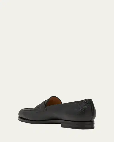 John Lobb Men's Lopez Soft Grained Leather Penny Loafers | Thumbnail 2 John Lobb Men's Lopez Soft Grained Leather Penny Loafers | Thumbnail 2