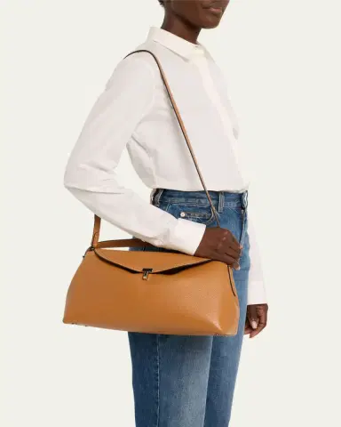 Toteme T-Lock Top Handle Bag in Pebble Grain Leather | Thumbnail 2 Toteme T-Lock Top Handle Bag in Pebble Grain Leather | Thumbnail 2