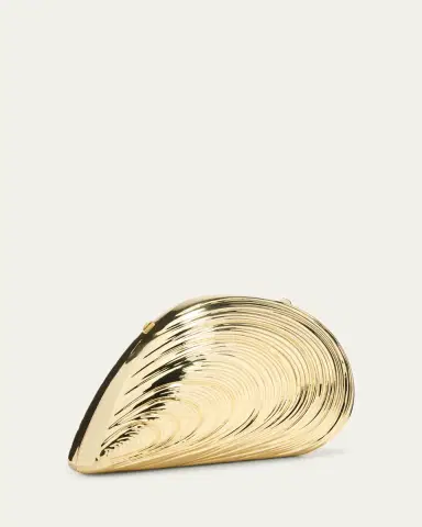 SIMKHAI Bridget Metal Oyster Shell Clutch Bag | Thumbnail 3 SIMKHAI Bridget Metal Oyster Shell Clutch Bag | Thumbnail 3