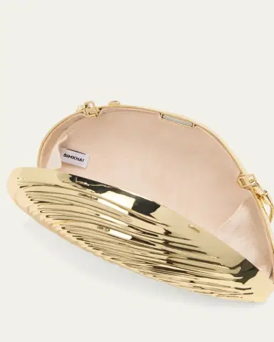 SIMKHAI Bridget Metal Oyster Shell Clutch Bag | Thumbnail 4 SIMKHAI Bridget Metal Oyster Shell Clutch Bag | Thumbnail 4