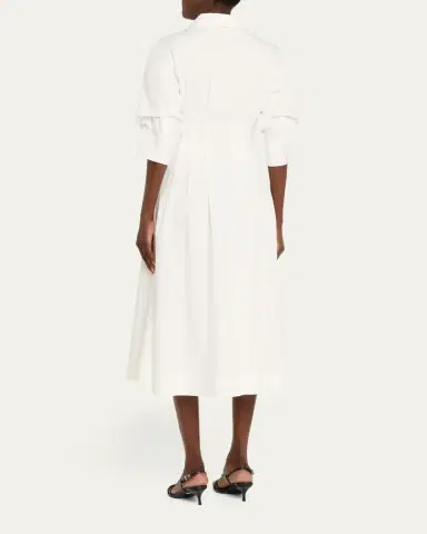 Simkhai Jazz Poplin Pintuck Midi Shirtdress | Thumbnail 3 Simkhai Jazz Poplin Pintuck Midi Shirtdress | Thumbnail 3