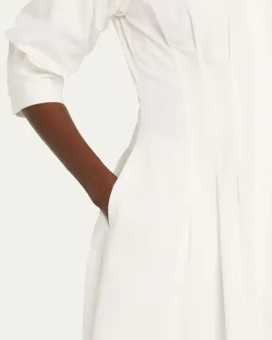 Simkhai Jazz Poplin Pintuck Midi Shirtdress | Thumbnail 5 Simkhai Jazz Poplin Pintuck Midi Shirtdress | Thumbnail 5