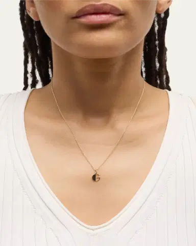 Sydney Evan 14K Pure Block Initial Necklace | Thumbnail 2 Sydney Evan 14K Pure Block Initial Necklace | Thumbnail 2