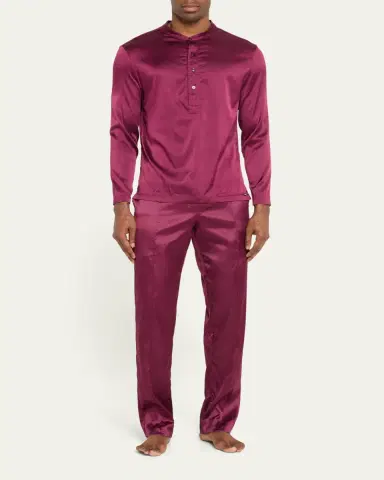 Tom Ford Men's Silk Logo Pajama Pants | Thumbnail 2 Tom Ford Men's Silk Logo Pajama Pants | Thumbnail 2
