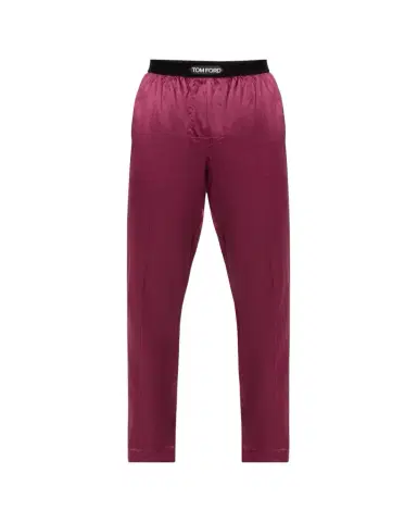 Tom Ford Men's Silk Logo Pajama Pants | Thumbnail 1 Tom Ford Men's Silk Logo Pajama Pants | Thumbnail 1