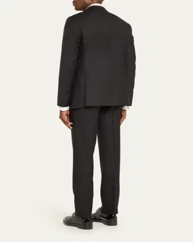 Giorgio Armani Men's Wool Satin-Lapel Two-Piece Tuxedo Set | Thumbnail 3 Giorgio Armani Men's Wool Satin-Lapel Two-Piece Tuxedo Set | Thumbnail 3