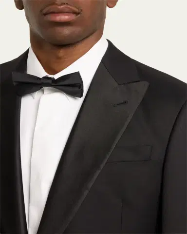 Giorgio Armani Men's Wool Satin-Lapel Two-Piece Tuxedo Set | Thumbnail 5 Giorgio Armani Men's Wool Satin-Lapel Two-Piece Tuxedo Set | Thumbnail 5