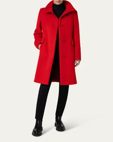 Akris punto Duffle Knee-Length Wool Coat | Thumbnail 2 Akris punto Duffle Knee-Length Wool Coat | Thumbnail 2