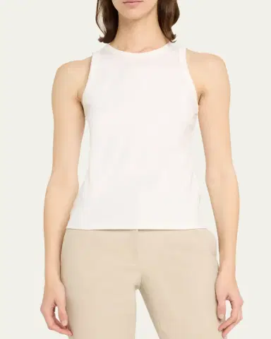 Lafayette 148 New York Swiss Cotton Rib Racerback Tank | Thumbnail 4 Lafayette 148 New York Swiss Cotton Rib Racerback Tank | Thumbnail 4
