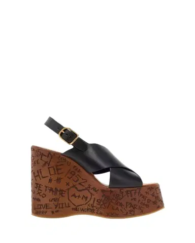 Chloé Maxime Leather Crisscross Platform Sandals | Thumbnail 1 Chloé Maxime Leather Crisscross Platform Sandals | Thumbnail 1