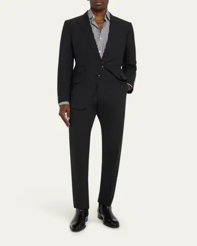 TOM FORD Men's Wool Peak Lapel Two-Piece Suit | Thumbnail 2 TOM FORD Men's Wool Peak Lapel Two-Piece Suit | Thumbnail 2