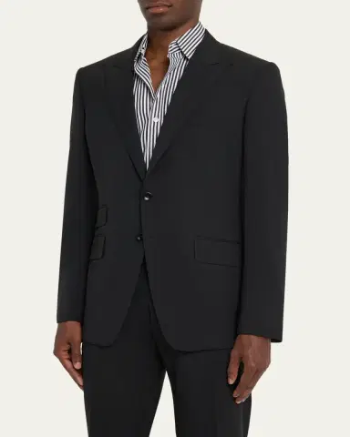 TOM FORD Men's Wool Peak Lapel Two-Piece Suit | Thumbnail 4 TOM FORD Men's Wool Peak Lapel Two-Piece Suit | Thumbnail 4