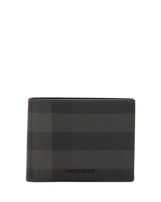 Men's Charcoal Check Bifold Wallet Men's Charcoal Check Bifold Wallet