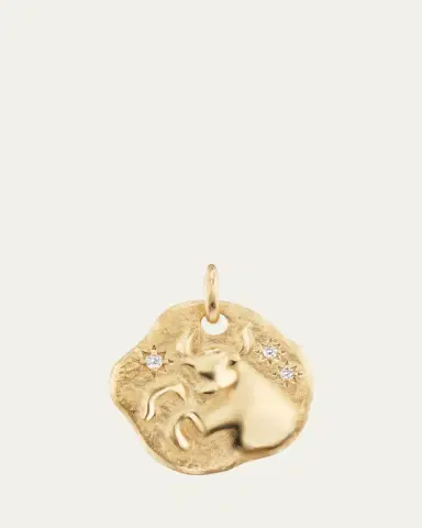Aaryah 18K Yellow Gold Mini Diamond Zodiac Pendant Necklace | Thumbnail 2 Aaryah 18K Yellow Gold Mini Diamond Zodiac Pendant Necklace | Thumbnail 2