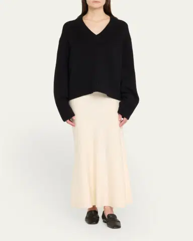 Lisa Yang Aletta V-Neck Cashmere Knit Sweater | Thumbnail 2 Lisa Yang Aletta V-Neck Cashmere Knit Sweater | Thumbnail 2